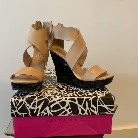 Authentic Diane von Furstenberg wedges - Picture 1 of 5